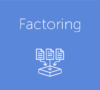 Ilustración con logo y letras sobre factoring
