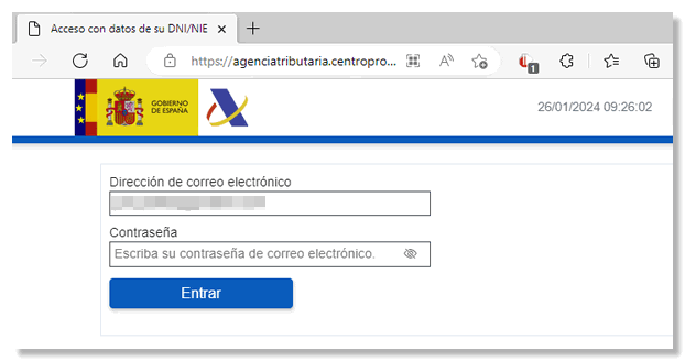 Asunto Alerta de nueva notificación de AEAT. Ejemplo de fraude campaña renta 2024-25