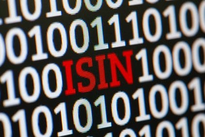 Imagen de un código ISIN en una pantalla de ordenador