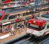 Trenes de Cercanías en la estación de tren de Atocha.